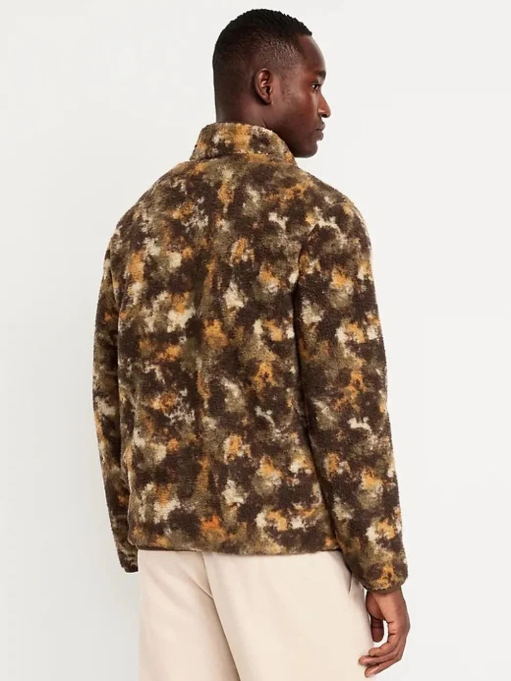 Old Navy Printed Sherpa Quarter Zip Pullover